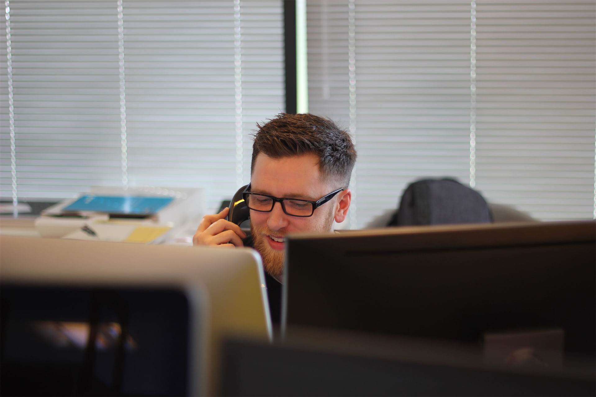 man talking on a phone